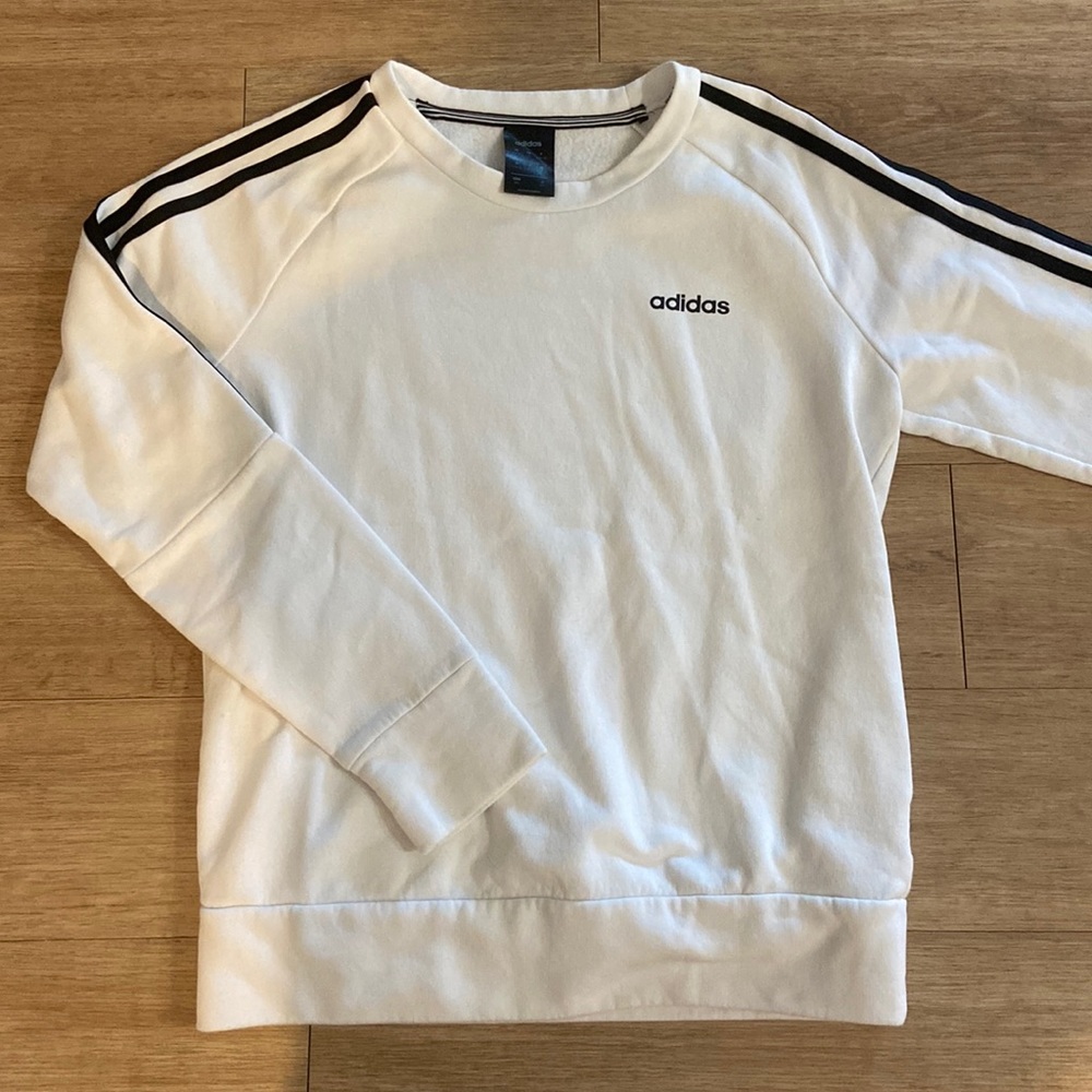 White Adidas Crew Neck